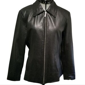 Worthington Women's Black Leather Lambskin Jacket